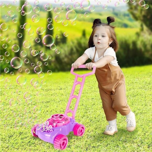 ArtCreativity Bubble Lawn Mower for Toddlers 1-3, Kids Bubble Blower Machine - Picture 2 of 7